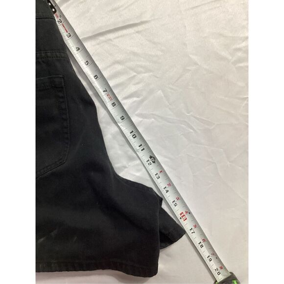 Forever 21 Plus Sz Black Denim Distressed Shortalls Sz 1X - Picture 6 of 6